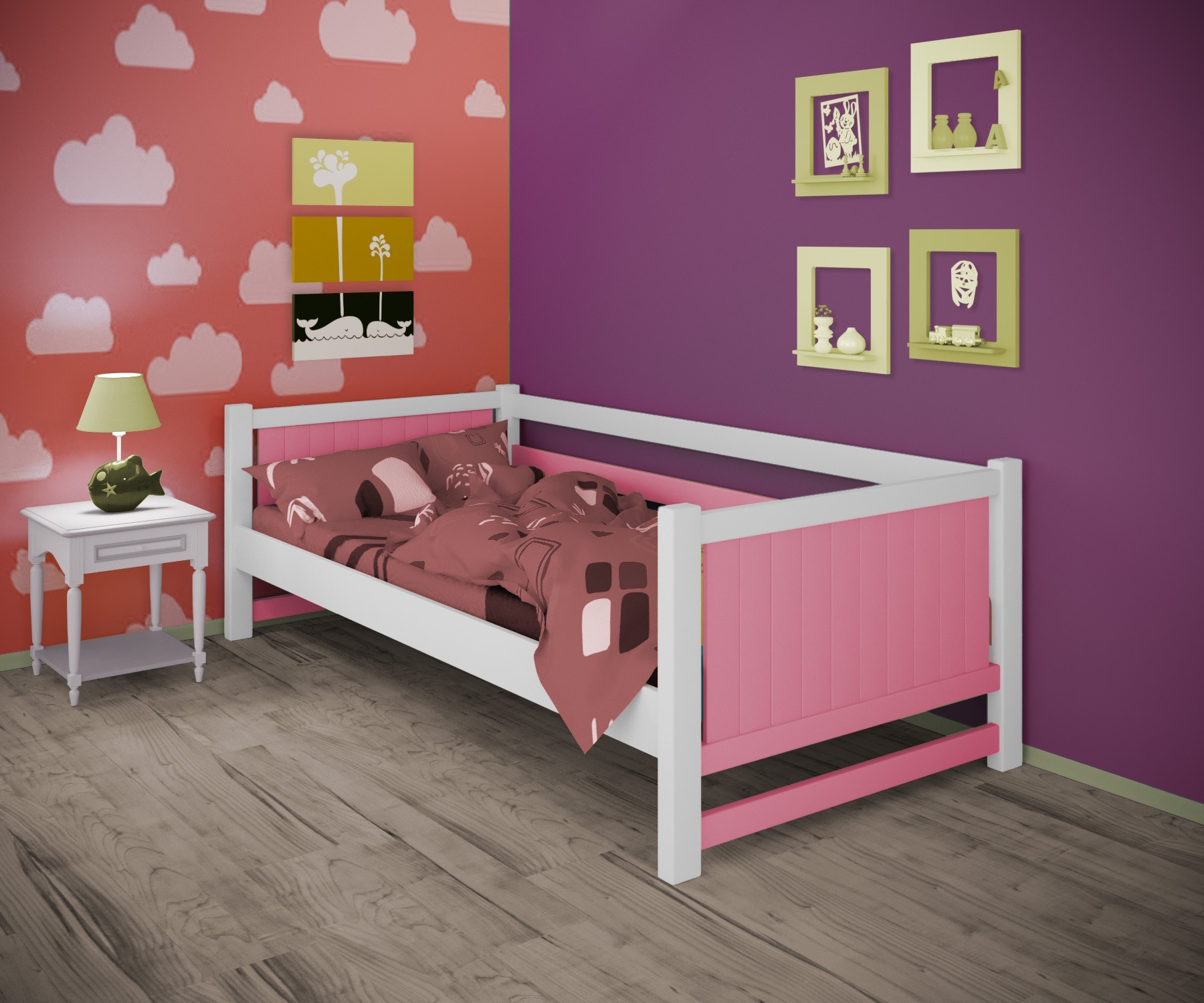 Кровать односпальная тахта RainbowDream Лимонти 90х190 см бело-розовый массив ольхи, без ящиков
Кровать односпальная тахта RainbowDream Лимонти 90х190 см бело-розовый массив ольхи, без ящиков