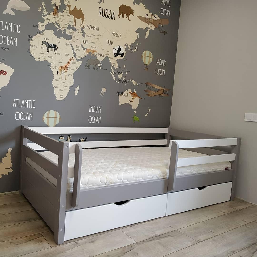 Кровать односпальная тахта RainbowDream Маркус 90х190 см бело-серый массив ольхи, с ящиками и бортом
Кровать односпальная тахта RainbowDream Маркус 90х190 см бело-серый массив ольхи, с ящиками и бортом
