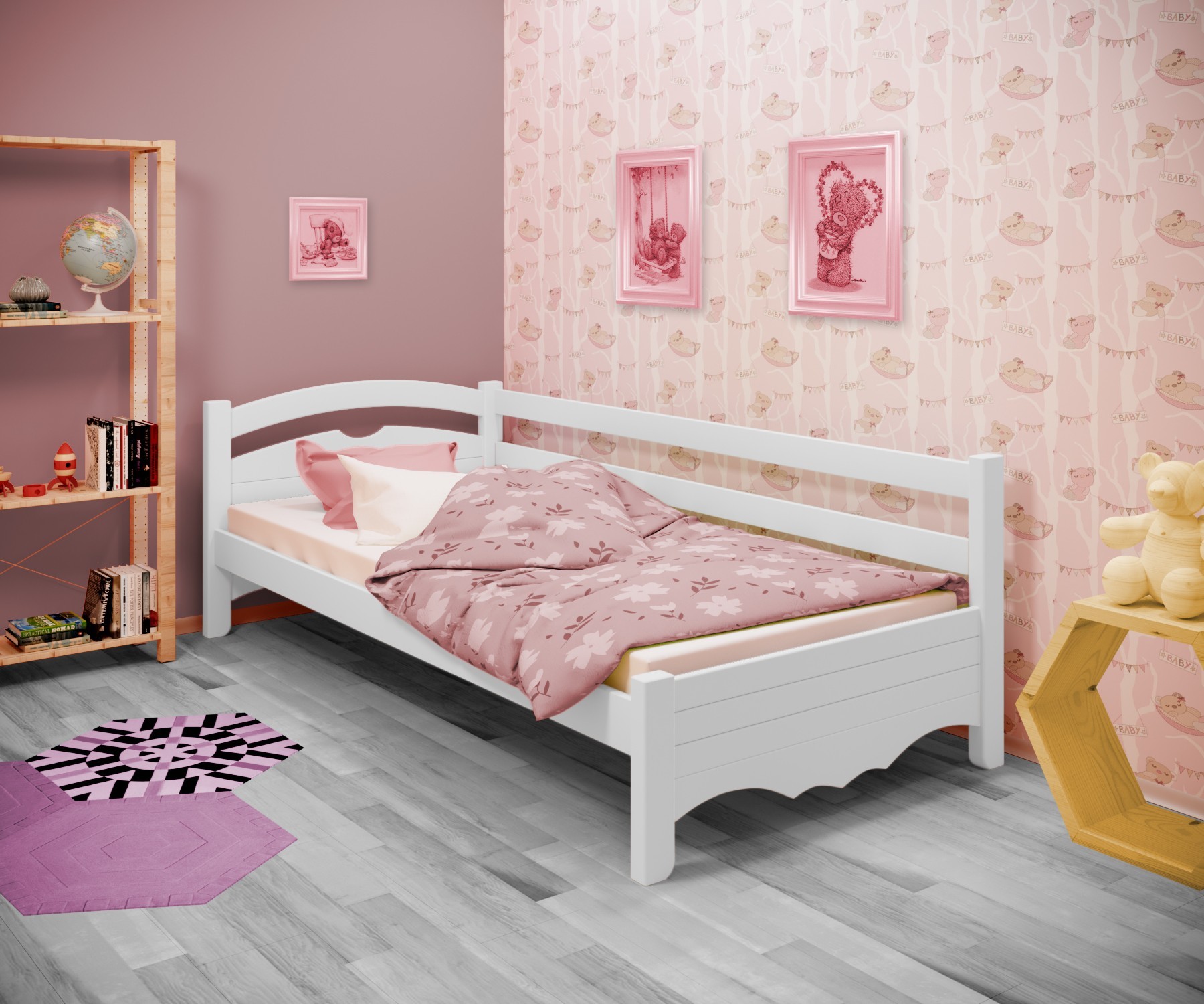Кровать односпальная угловая RainbowDream Фирина 80х190 см белый массив ольхи, без ящиков
Кровать односпальная угловая RainbowDream Фирина 80х190 см белый массив ольхи, без ящиков