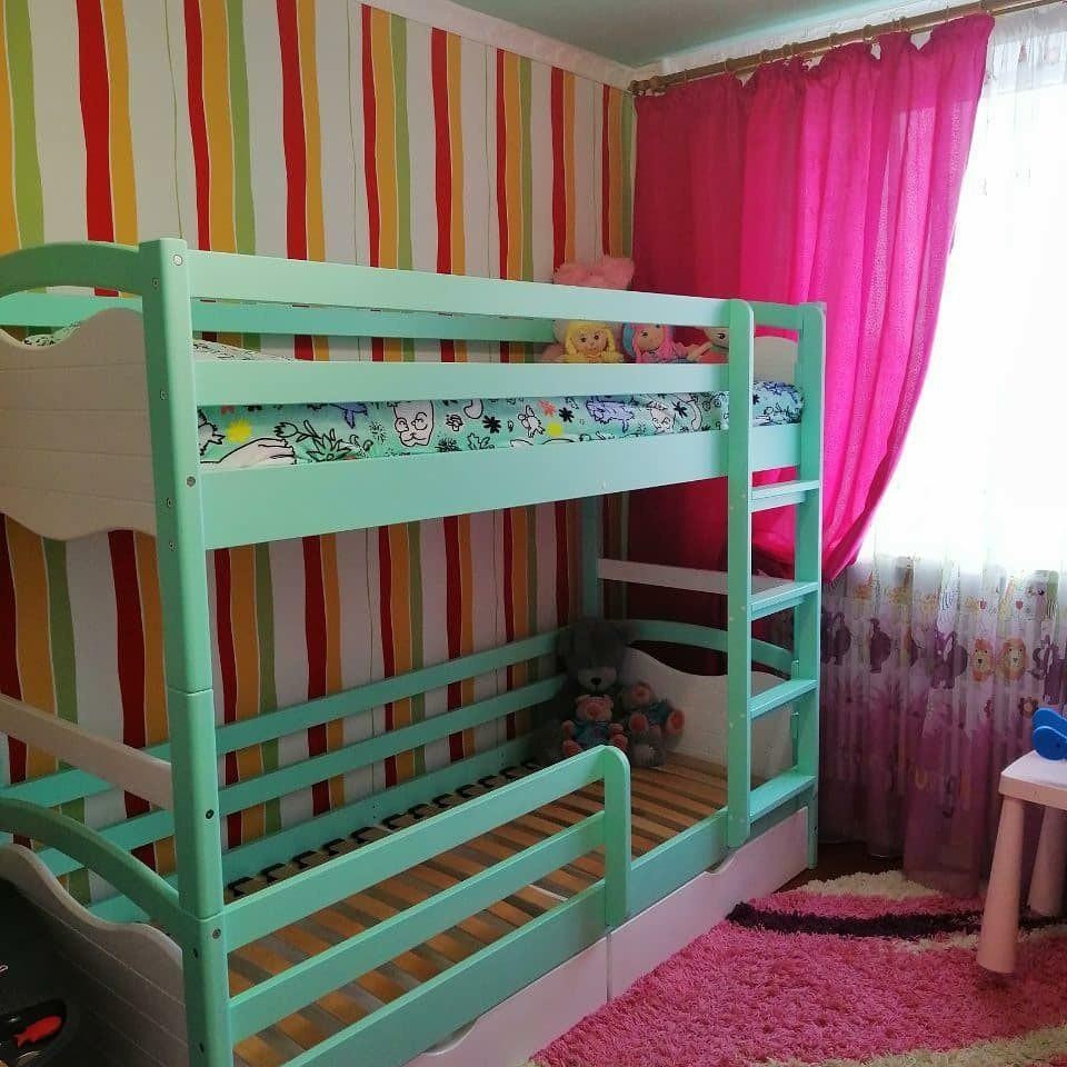 Кровать двухъярусная RainbowDream Фабертино 90х190 см бело-мятный массив ольхи, с ящиками и бортом
Кровать двухъярусная RainbowDream Фабертино 90х190 см бело-мятный массив ольхи, с ящиками и бортом