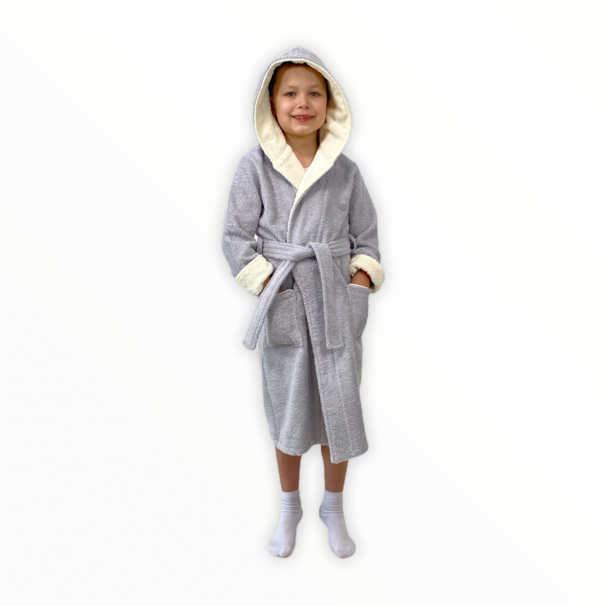 Детский махровый халат с капюшоном Tino Baby, серый с молочным, размер 104 см, 3-4 года
Детский махровый халат с капюшоном Tino Baby, серый с молочным, размер 104 см, 3-4 года