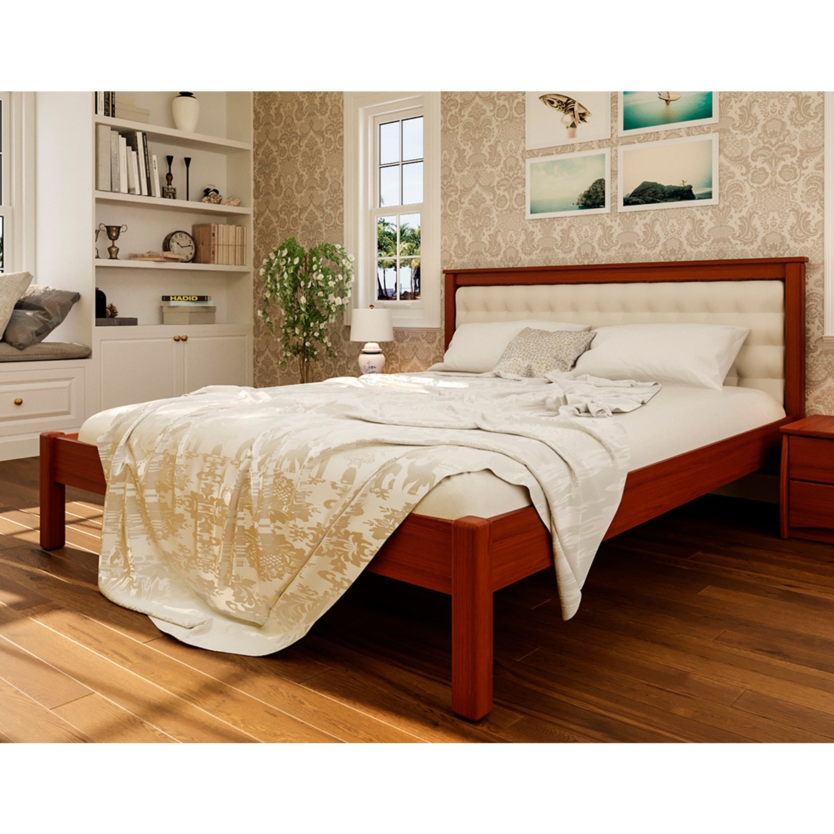 Кровать Модерн с мягким изголовьем (Червоноградский ДОК) Яблоня 160х200 см 91116_14 
Кровать Модерн с мягким изголовьем (Червоноградский ДОК) Яблоня 160х200 см 91116_14