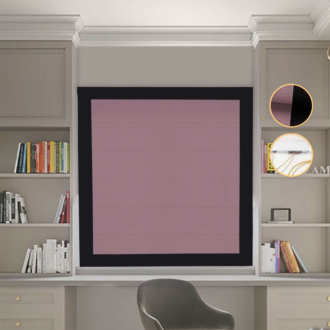 Римские шторы DECOLIV Блэкаут Перфект пудровый с черными кантами 110*170 см
Римские шторы DECOLIV Блэкаут Перфект пудровый с черными кантами 110*170 см