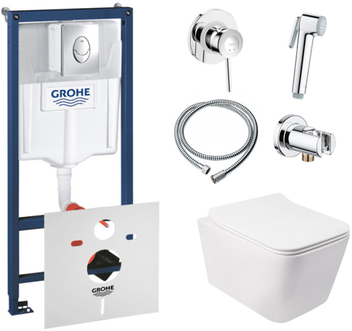 Инсталляция GROHE Rapid SL 38721001 + унитаз QTAP Crow QT05335170W с сиденьем Soft Close дюропласт + душевой гарнитур GROHE BauClassic 111048
Инсталляция GROHE Rapid SL 38721001 + унитаз QTAP Crow QT05335170W с сиденьем Soft Close дюропласт + душевой гарнитур GROHE BauClassic 111048