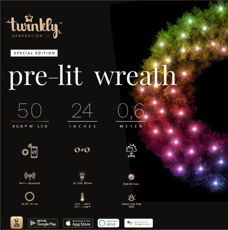 Гирлянда на еловом веночке Twinkly Strings RGBW 50 Smart LED 60 см (TWR050SPP-BEU)
Гирлянда на еловом веночке Twinkly Strings RGBW 50 Smart LED 60 см (TWR050SPP-BEU)