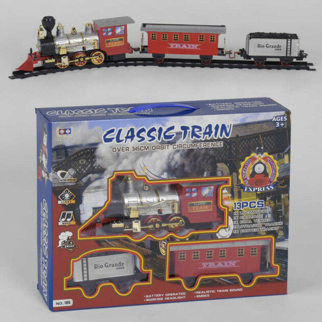 Детская железная дорога Small Toys "Classic Train" 185 с тремя вагонами, паром, звуком и светом
Детская железная дорога Small Toys "Classic Train" 185 с тремя вагонами, паром, звуком и светом