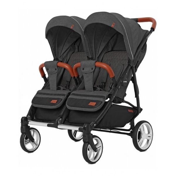 Универсальная коляска 2 в 1 для двойни Carrello Connect Serious Black (CRL-5502/1)