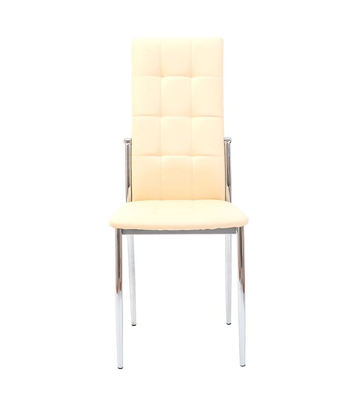 Стул для кухни, кафе, бара, ресторана Дорис металл хром/кожзаменитель PU светло-бежевый Richman 
Стул для кухни, кафе, бара, ресторана Дорис металл хром/кожзаменитель PU светло-бежевый Richman