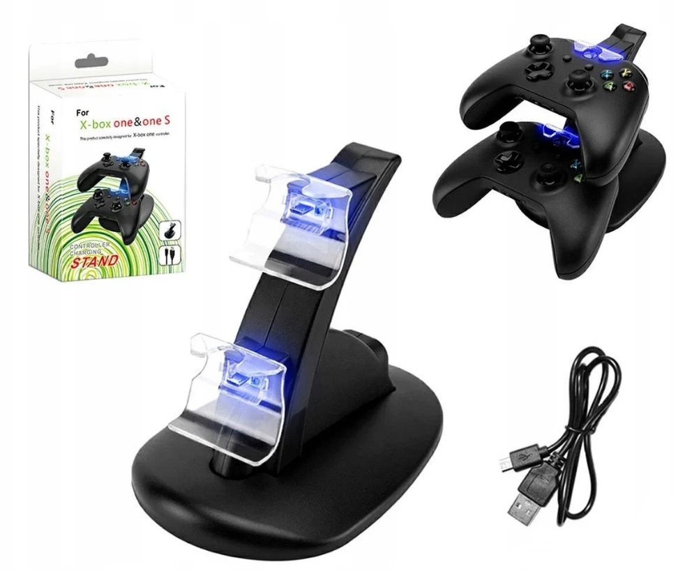 Зарядная подставка док-станция для 2х геймпадов XBOX ONE/ONE S/ONE X на два джойстика
Зарядная подставка док-станция для 2х геймпадов XBOX ONE/ONE S/ONE X на два джойстика