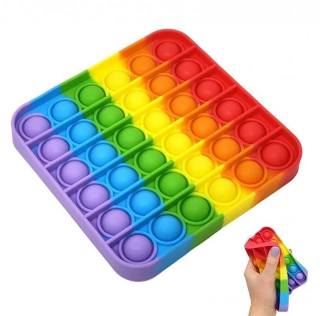 Игрушка антистрес Pop It, сенсорная игрушка Радужный квадрат Рopit fidget, поп-ит - Вечная пупырка разноцветная
Игрушка антистрес Pop It, сенсорная игрушка Радужный квадрат Рopit fidget, поп-ит - Вечная пупырка разноцветная
