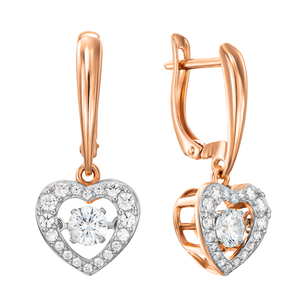 Серьги-подвески из красного золота с цирконием Swarovski и родированием 000138701
Серьги-подвески из красного золота с цирконием Swarovski и родированием 000138701