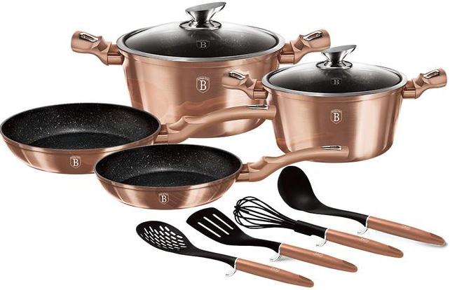 Набор алюминиевой посуды 10 предметов Berlinger Haus Rose Gold с индукционным дном и мраморным антипригарным покрытием (BH-6142)
Набор алюминиевой посуды 10 предметов Berlinger Haus Rose Gold с индукционным дном и мраморным антипригарным покрытием (BH-6142)