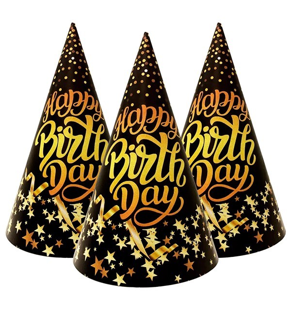Колпачки бумажные "Birthday" 15 см, набор - 5 шт., картон высокого качества, Украина
Колпачки бумажные "Birthday" 15 см, набор - 5 шт., картон высокого качества, Украина