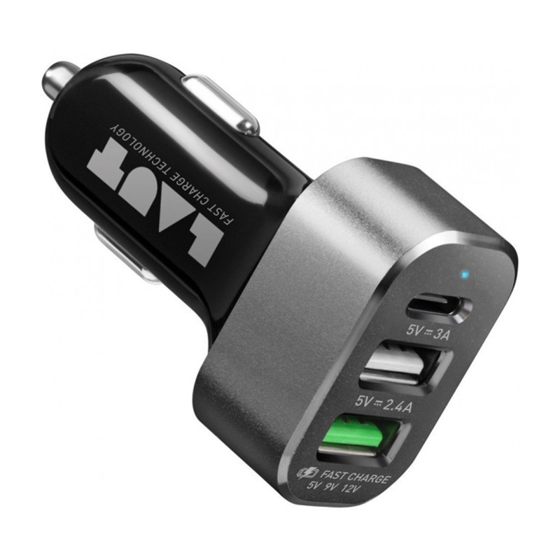 Автомобильное зарядное устройство LAUT POWER DASH 7.8 12W (2.4A) 2XUSB-A 1xUSB-C Fast Charge Black
Автомобильное зарядное устройство LAUT POWER DASH 7.8 12W (2.4A) 2XUSB-A 1xUSB-C Fast Charge Black