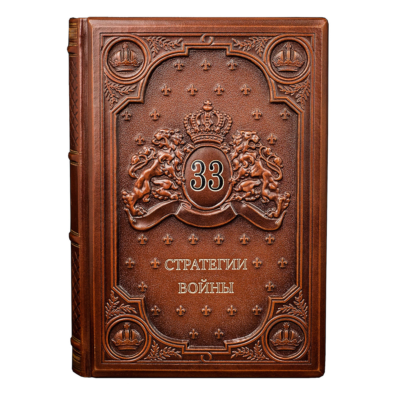Книга в кожаном переплёте «33 Стратегии Войны» Роберт Грин от Privilege Handmade
Книга в кожаном переплёте «33 Стратегии Войны» Роберт Грин от Privilege Handmade