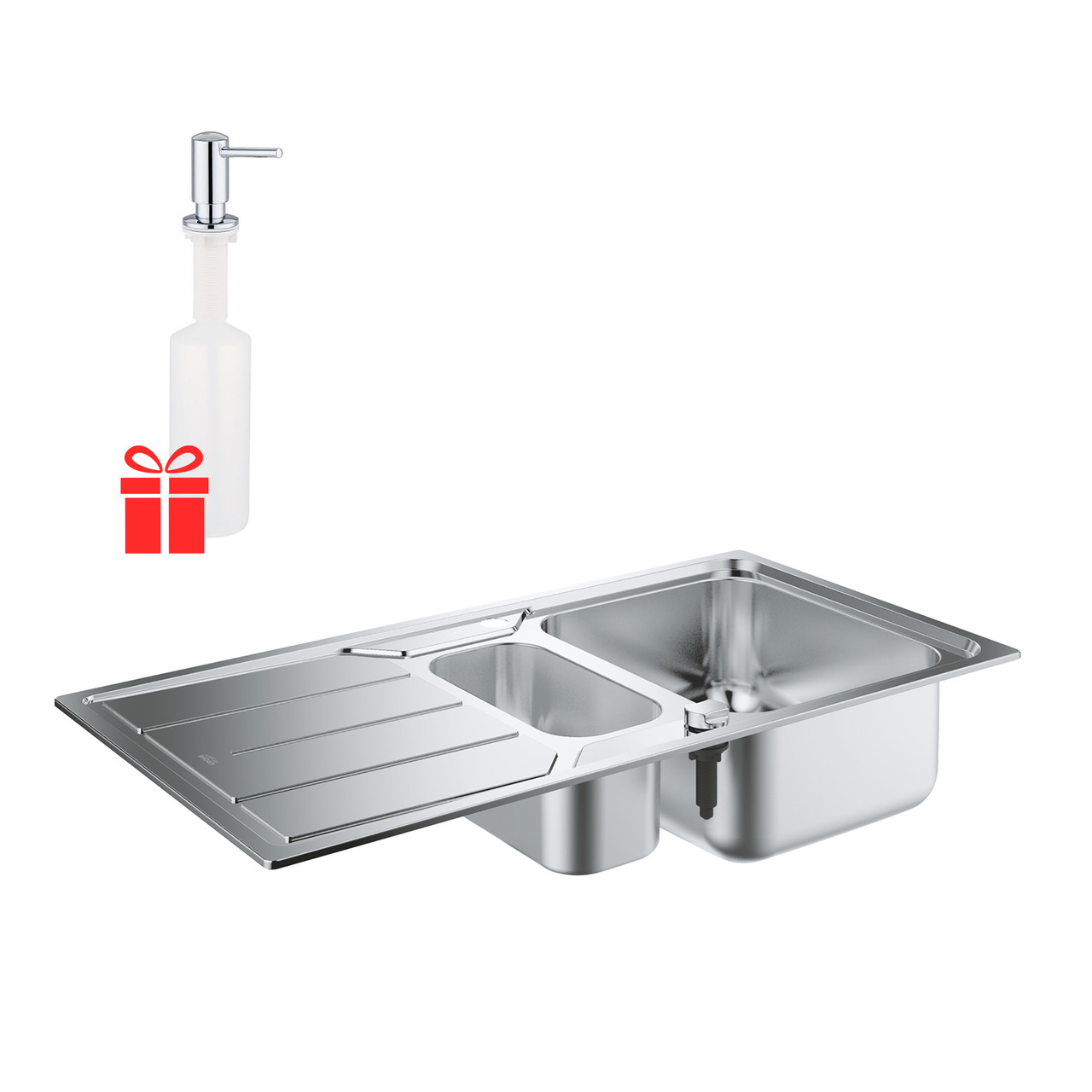 Набор Grohe мойка кухонная K500 дозатор для моющего средства Contemporary (SD00045571)
Набор Grohe мойка кухонная K500 дозатор для моющего средства Contemporary (SD00045571)