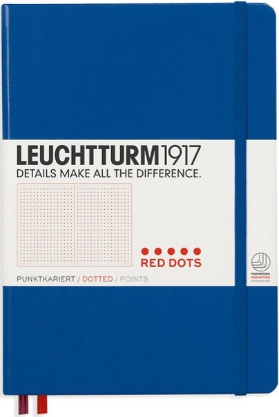 Блокнот Leuchtturm1917 Red Dots edition середній 14,5 х 21 см в крапку королівський синій
Блокнот Leuchtturm1917 Red Dots edition середній 14,5 х 21 см в крапку королівський синій