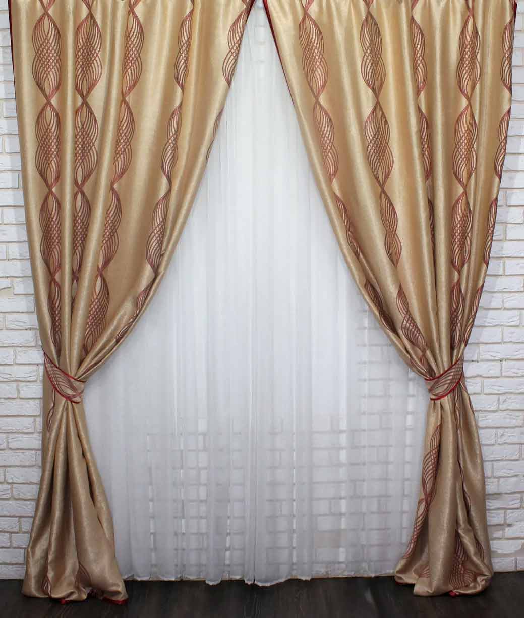 Шторы VR-Textil ВР-текстиль светонепроницаемые бежевый с красным, 2 шт 1,5 × 2,7 м (2293)
Шторы VR-Textil ВР-текстиль светонепроницаемые бежевый с красным, 2 шт 1,5 × 2,7 м (2293)