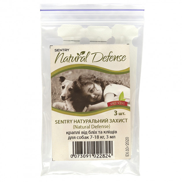 Капли Sentry Natural Defense от блох и клещей для собак 7 - 18 кг 3 пипетки (9 мл) (73091022824)
Капли Sentry Natural Defense от блох и клещей для собак 7 - 18 кг 3 пипетки (9 мл) (73091022824)