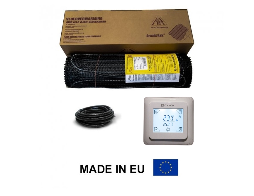 Arnold Rak двухжильный нагревательный мат FH-EC 180 вт 4,5 м2 + программируемый терморегулятор Castle V 8.716
Arnold Rak двухжильный нагревательный мат FH-EC 180 вт 4,5 м2 + программируемый терморегулятор Castle V 8.716