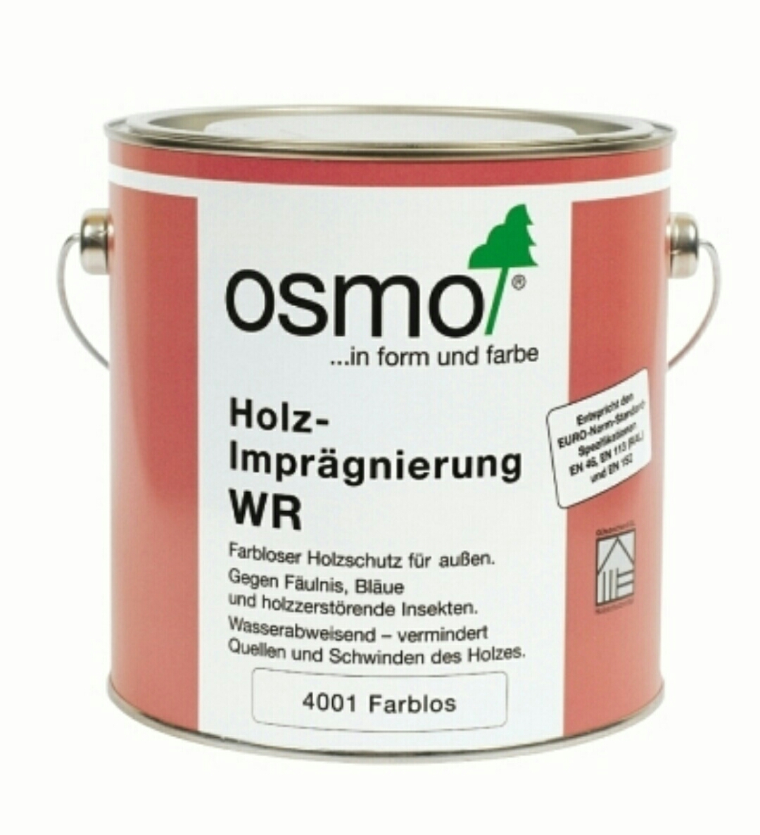 Антисептик для защиты древесины OSMO HOLZ – IMPRAGNIERUNG 4001 – бесцветный 2.5 л.
Антисептик для защиты древесины OSMO HOLZ – IMPRAGNIERUNG 4001 – бесцветный 2.5 л.