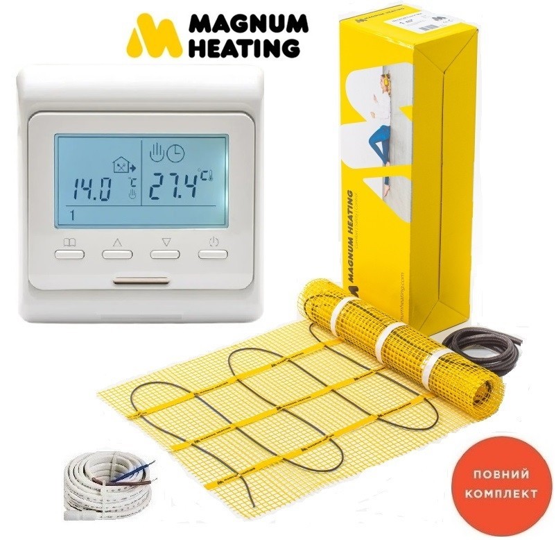Кабельный мат Magnum 4,0м²/ 600Ват/ 150Вт/м² теплый пол электрический под плитку с программируемым терморегулятором E 51
Кабельный мат Magnum 4,0м²/ 600Ват/ 150Вт/м² теплый пол электрический под плитку с программируемым терморегулятором E 51