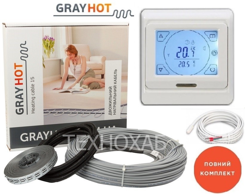 Теплый пол Grayhot 2,9м²-4,8м² 571Вт (38м) нагревательный кабель под плитку с сенсорным программируемым терморегулятором E 91
Теплый пол Grayhot 2,9м²-4,8м² 571Вт (38м) нагревательный кабель под плитку с сенсорным программируемым терморегулятором E 91