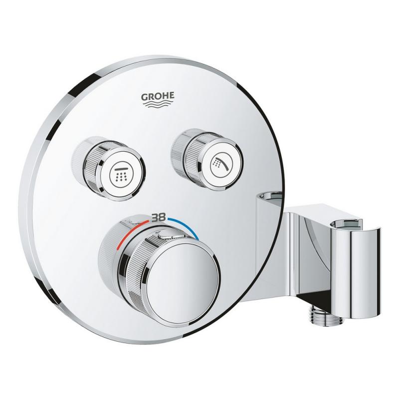 Внешняя часть термостатического смесителя для душа Grohe Grohtherm SmartControl 29120000 на два потребителя
Внешняя часть термостатического смесителя для душа Grohe Grohtherm SmartControl 29120000 на два потребителя