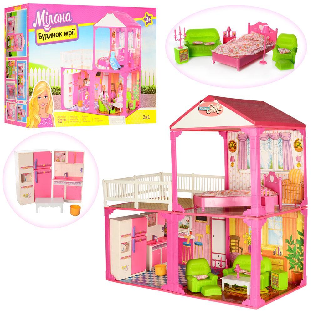 Двухэтажный домик для кукол с мебелью Bambi 6982B My lovely villa 2 этажа 3 комнаты (int_Bambi 6982B)
Двухэтажный домик для кукол с мебелью Bambi 6982B My lovely villa 2 этажа 3 комнаты (int_Bambi 6982B)