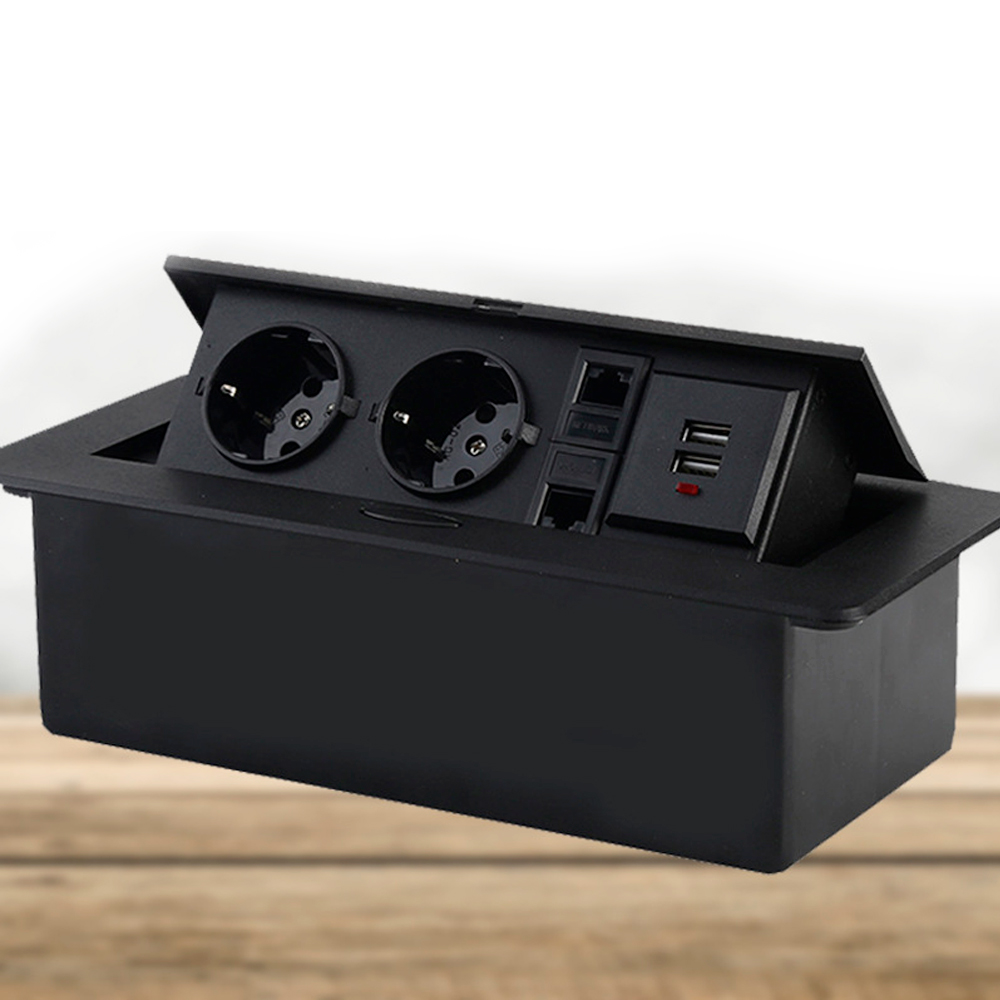 Розетка напольная выдвижная с заземлением J29L, две розетки + 2*USB + 2* RJ45, Input: AC 100-250V 16A, Black Voltronic
Розетка напольная выдвижная с заземлением J29L, две розетки + 2*USB + 2* RJ45, Input: AC 100-250V 16A, Black Voltronic