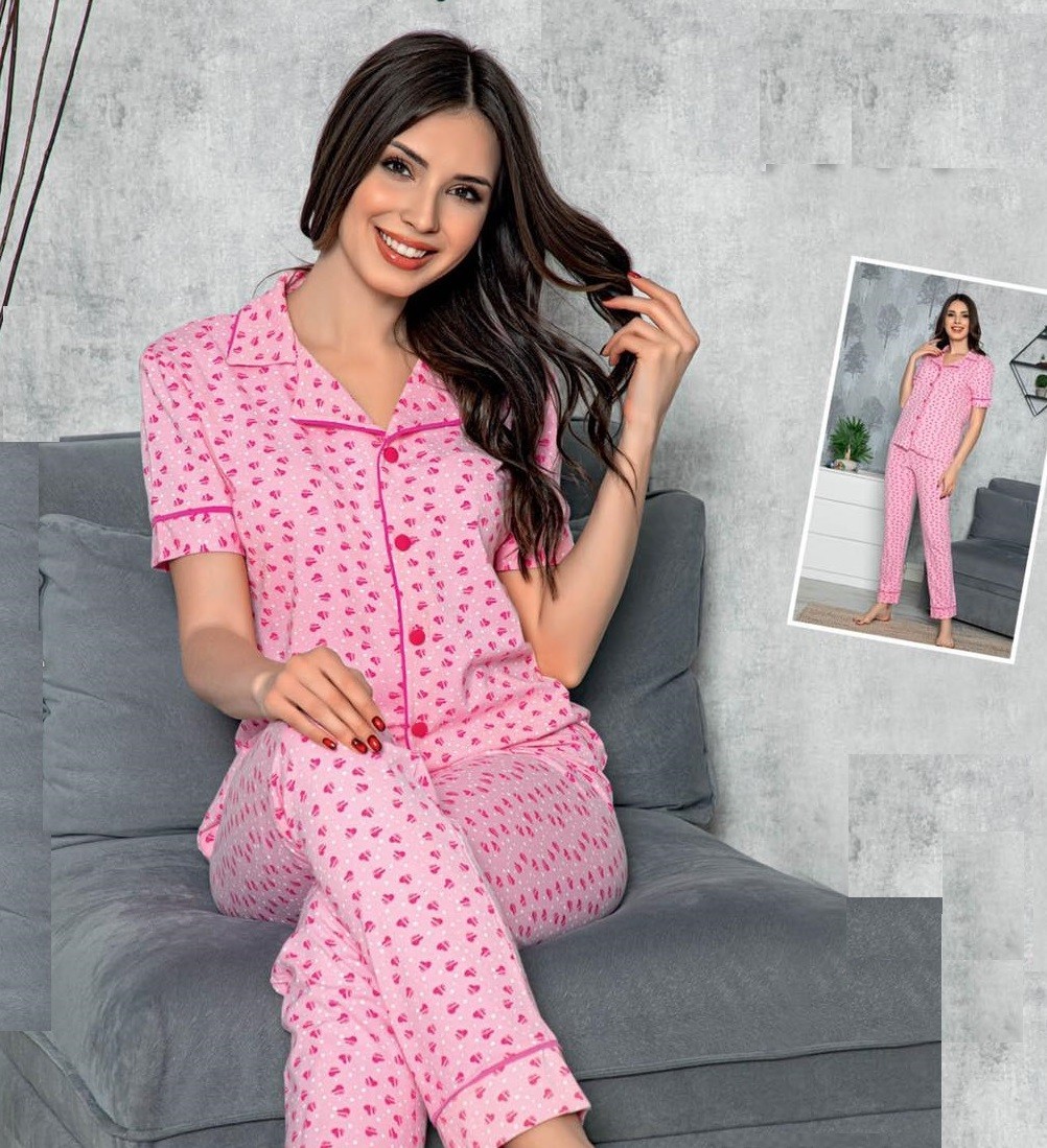 Женская пижама (рубашка с коротким рукавом + брюки) в ткани хлопок трикотаж Pink Love Розовая, Женская пижама (рубашка с коротким рукавом + брюки) в ткани хлопок трикотаж Pink Love M Розовая
Женская пижама (рубашка с коротким рукавом + брюки) в ткани хлопок трикотаж Pink Love Розовая, Женская пижама (рубашка с коротким рукавом + брюки) в ткани хлопок трикотаж Pink Love M Розовая