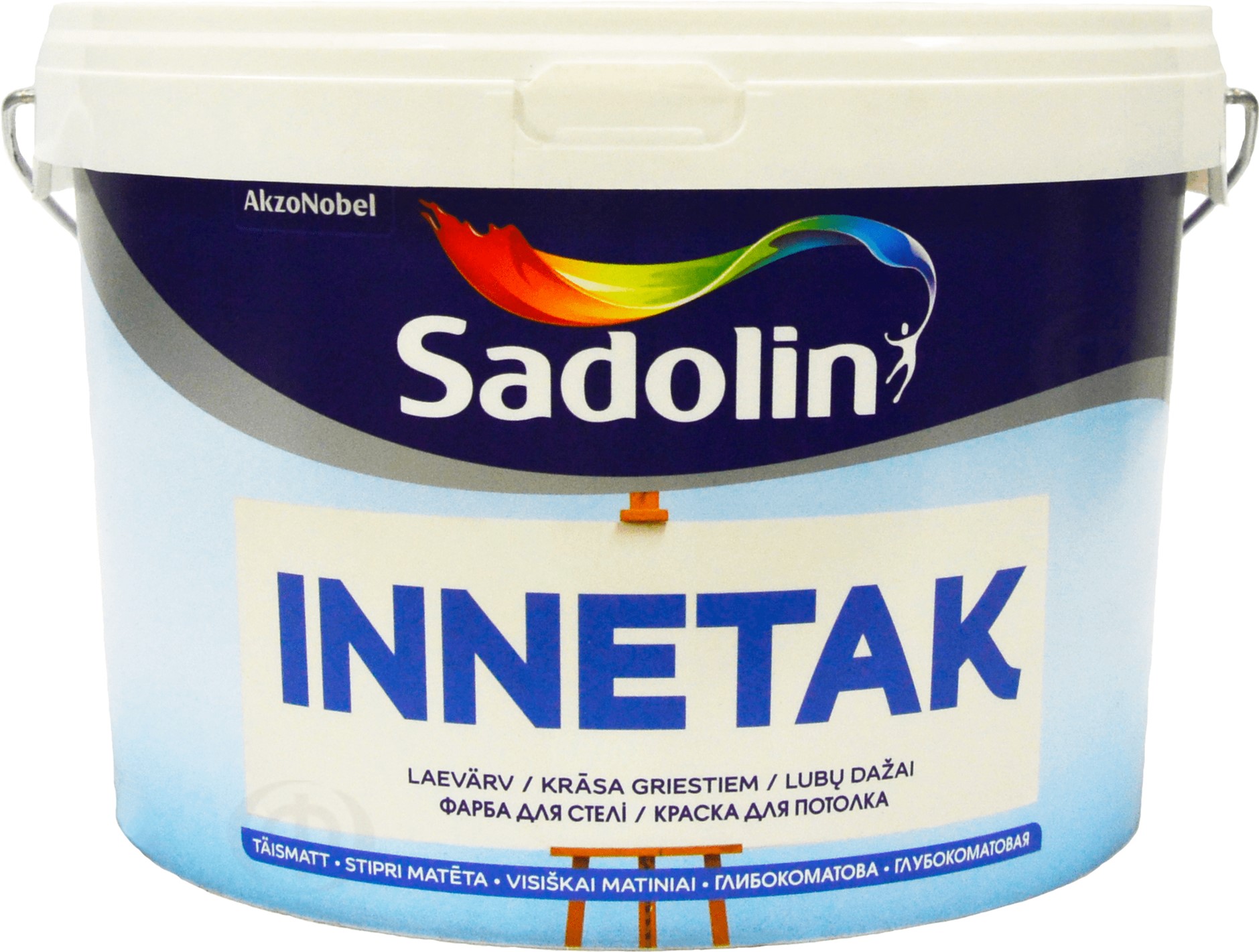 Краска Sadolin Innetak - глубокоматовая латексная краска для потолка, белая, 2.5 л (5088079)
Краска Sadolin Innetak - глубокоматовая латексная краска для потолка, белая, 2.5 л (5088079)