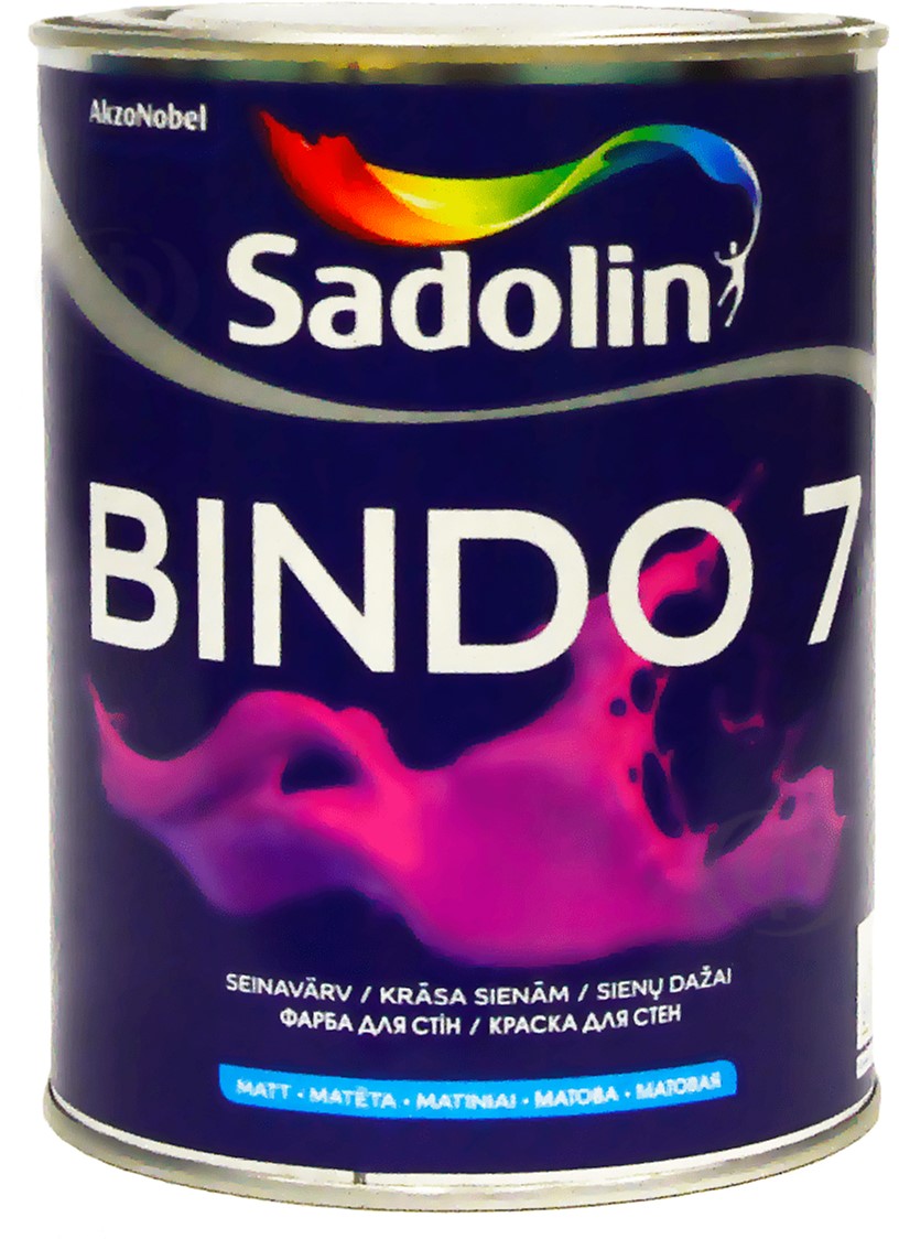 Краска Sadolin Bindo 7 - матовая латексная краска для стен и потолка, белая, BW, 1 л (5072652)
Краска Sadolin Bindo 7 - матовая латексная краска для стен и потолка, белая, BW, 1 л (5072652)