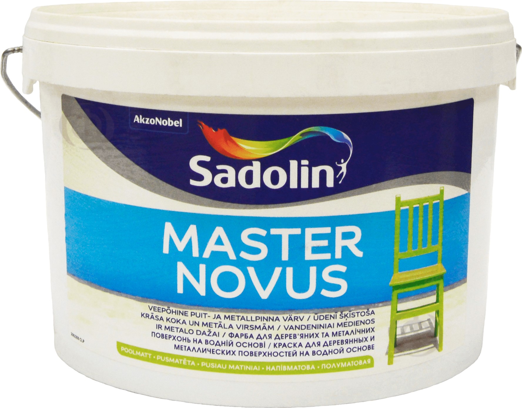 Краска Sadolin Master Novus - полуматовая водная краска для дерева и металла, белая, BW, 2.5 л (5204650)
Краска Sadolin Master Novus - полуматовая водная краска для дерева и металла, белая, BW, 2.5 л (5204650)