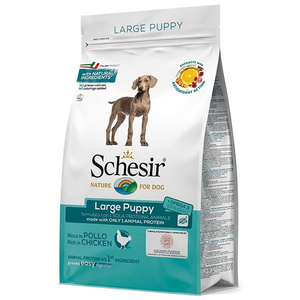 Сухой монопротеиновый корм для щенков крупных пород Шезир Schesir Dog Large Puppy 3 кг (8005852162007)
Сухой монопротеиновый корм для щенков крупных пород Шезир Schesir Dog Large Puppy 3 кг (8005852162007)