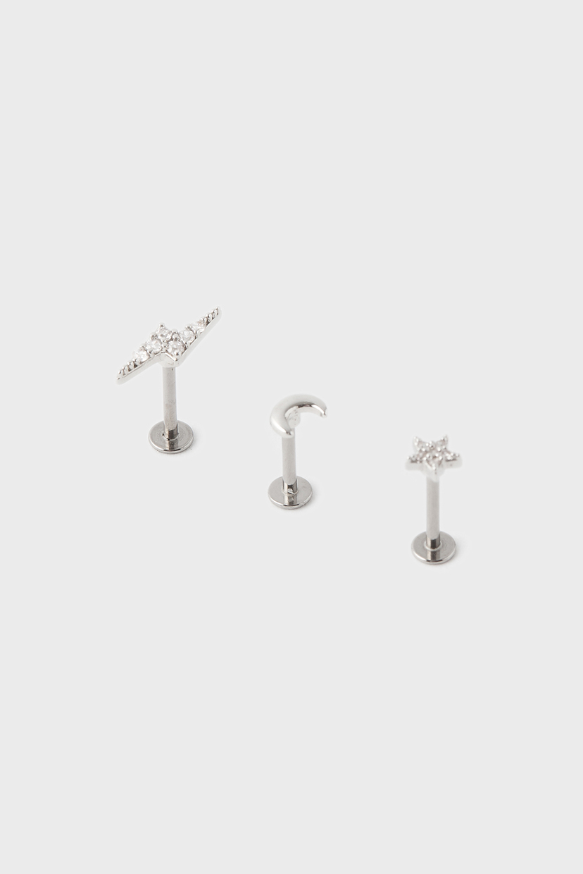 Женские серебристые серьги-пирсинг (3 шт) SS 3X CZ LIGHTENING Accessorize OS 181924
Женские серебристые серьги-пирсинг (3 шт) SS 3X CZ LIGHTENING Accessorize OS 181924
