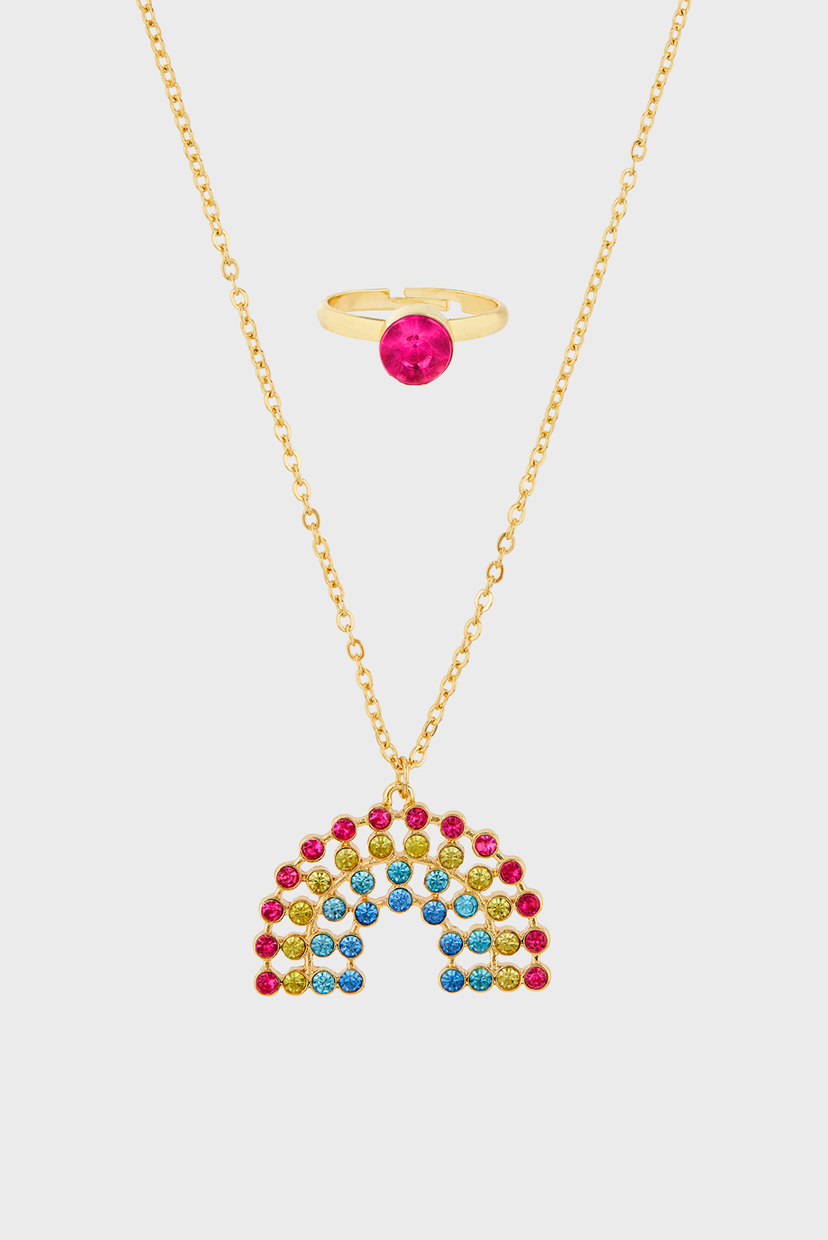 Набор детских украшений (подвеска, кольцо) OVER THE RAINBOW Accessorize OS 883086
Набор детских украшений (подвеска, кольцо) OVER THE RAINBOW Accessorize OS 883086