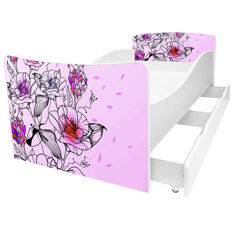 Детская кровать с ящиком Viorina-deko Kinder-62 цветы розовый фон + белый 70х140
Детская кровать с ящиком Viorina-deko Kinder-62 цветы розовый фон + белый 70х140