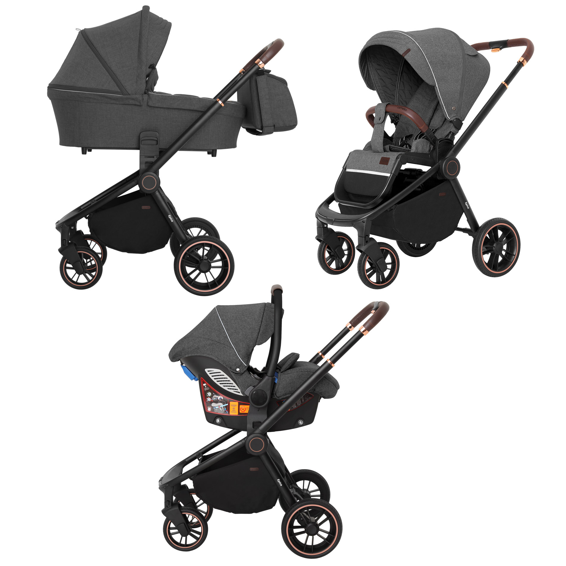 Коляска универсальная 3 в 1 Carrello Epica CRL-8511/1 Iron Grey на черной раме + дождевик + чехол на ножки и сумка
Коляска универсальная 3 в 1 Carrello Epica CRL-8511/1 Iron Grey на черной раме + дождевик + чехол на ножки и сумка