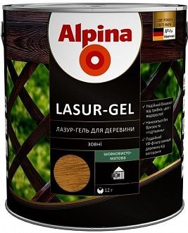 ALPINA LASUR-GEL тонкослойная лазурь для защиты деревянных фасадов - МАХАГОН 2,5л.
ALPINA LASUR-GEL тонкослойная лазурь для защиты деревянных фасадов - МАХАГОН 2,5л.