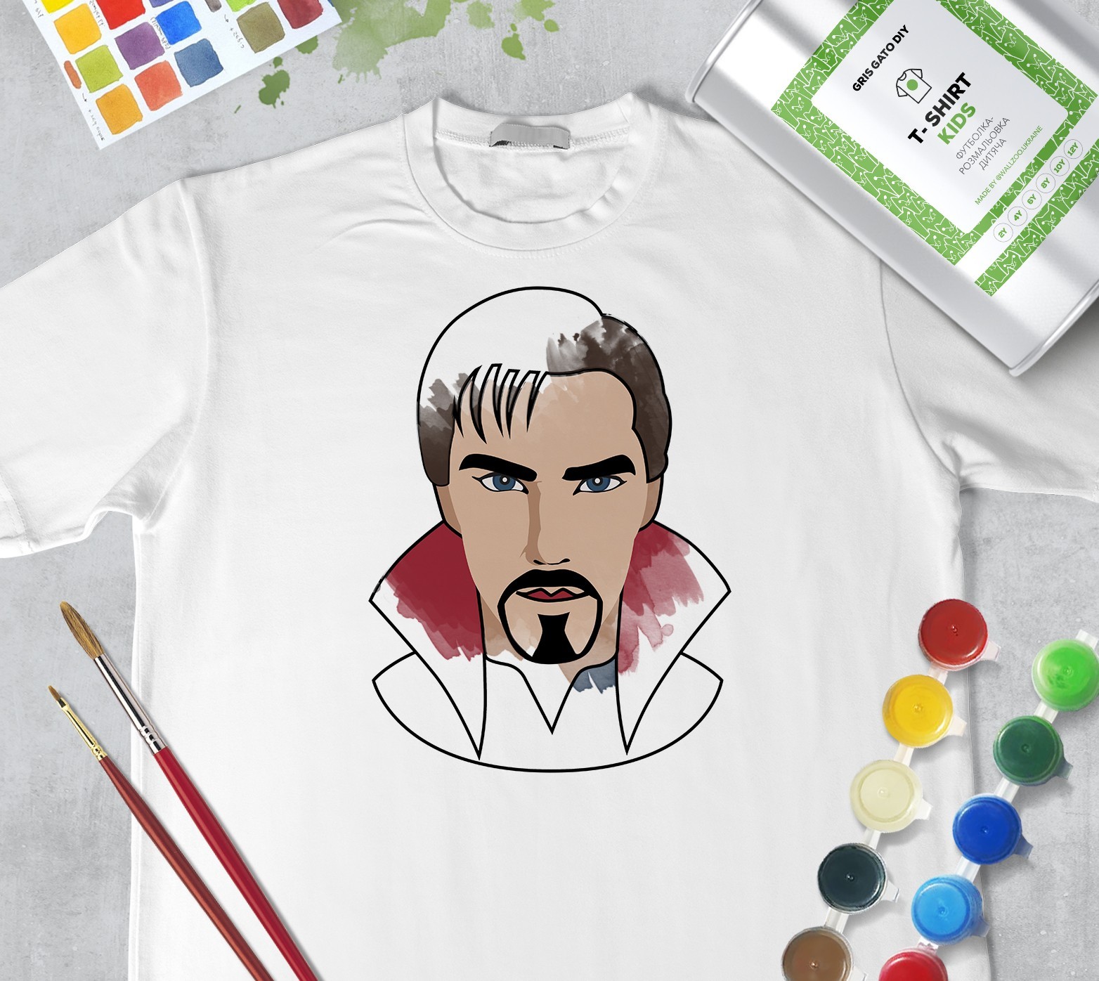 Набор для рисования для мальчиков "Доктор Стрендж" Dr. Strange" Футболка-раскраска белая (+краски и 2 кисточки) WallZoo 94см 2 годика
Набор для рисования для мальчиков "Доктор Стрендж" Dr. Strange" Футболка-раскраска белая (+краски и 2 кисточки) WallZoo 94см 2 годика