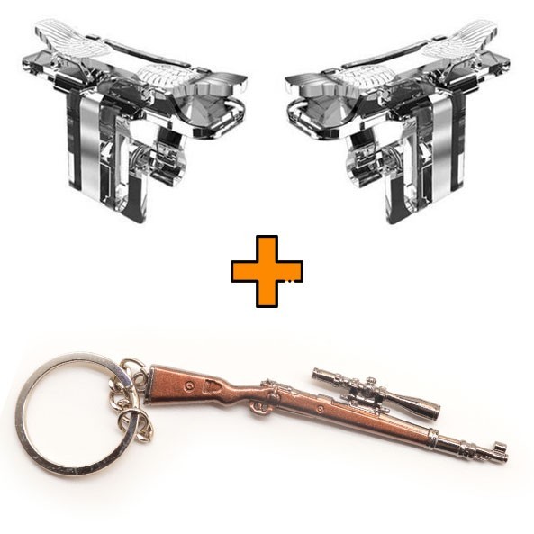 Игровые контроллеры Marpiel Angel Wings (геймпад триггеры курки для смартфона для PUBG) серебряные + Kar98k
Игровые контроллеры Marpiel Angel Wings (геймпад триггеры курки для смартфона для PUBG) серебряные + Kar98k