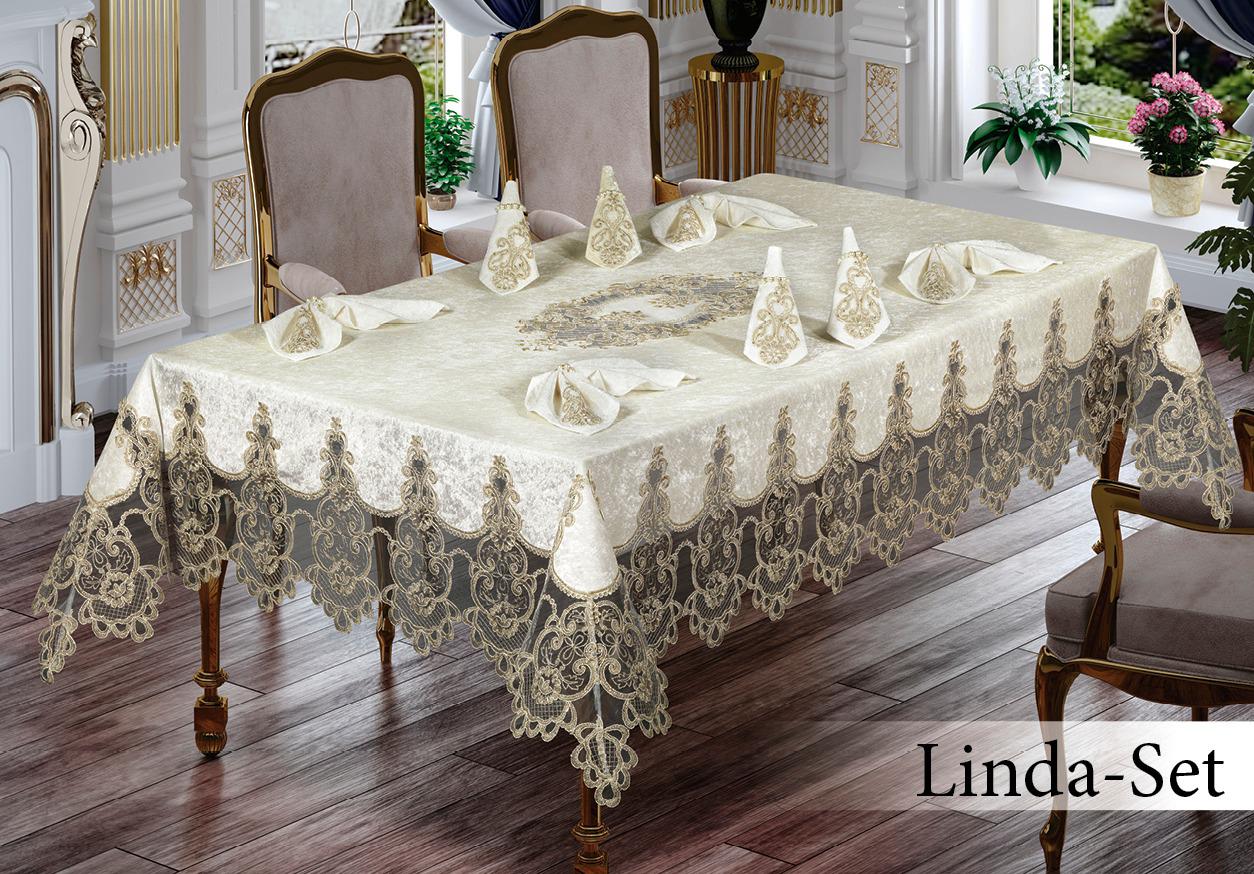 Велюрова скатертина з мереживом Maison 160×300 см + 12 серветок 35х35см Linda Set Maison k-33018/1
Велюрова скатертина з мереживом Maison 160×300 см + 12 серветок 35х35см Linda Set Maison k-33018/1