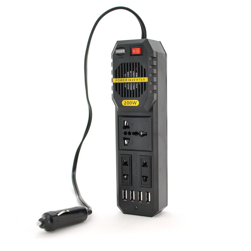 Блок питания Преобразователь напряжения в прикуриватель Voltronic, 200W, 12/220V, универсальная розетка, 4 USB выхода,
Блок питания Преобразователь напряжения в прикуриватель Voltronic, 200W, 12/220V, универсальная розетка, 4 USB выхода,