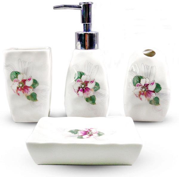 Набор аксессуаров Floral Фиалка для ванной комнаты 4 предмета, керамика Samp;T ST-888-130
Набор аксессуаров Floral Фиалка для ванной комнаты 4 предмета, керамика Samp;T ST-888-130
