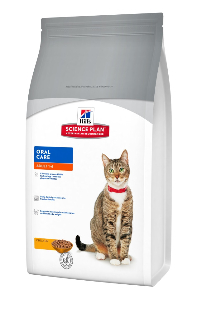 Сухой корм для снижения образования зубного налета и камней у кошек Hill's Oral Care 1,5 кг
Сухой корм для снижения образования зубного налета и камней у кошек Hill's Oral Care 1,5 кг
