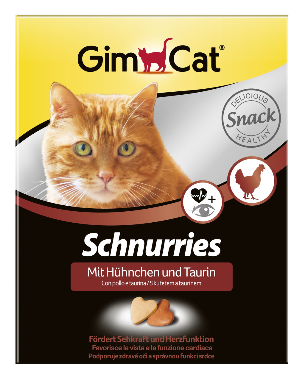 Витаминизированное лакомство для кошек с курицей и таурином GimCat Schnurries 650 шт.
Витаминизированное лакомство для кошек с курицей и таурином GimCat Schnurries 650 шт.