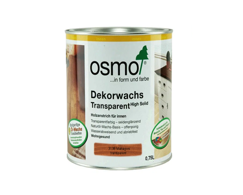 Масло защитное OSMO DEKORWACHS TRANSPARENTE FARBTONE для древесины 3138 - Махагон 0,75л
Масло защитное OSMO DEKORWACHS TRANSPARENTE FARBTONE для древесины 3138 - Махагон 0,75л