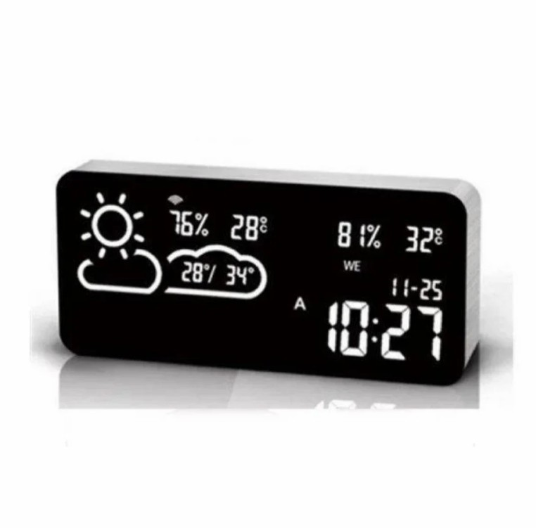 Часы настольные электронные LED VST-882 с погодой и Wi-Fi от сети black/white
Часы настольные электронные LED VST-882 с погодой и Wi-Fi от сети black/white