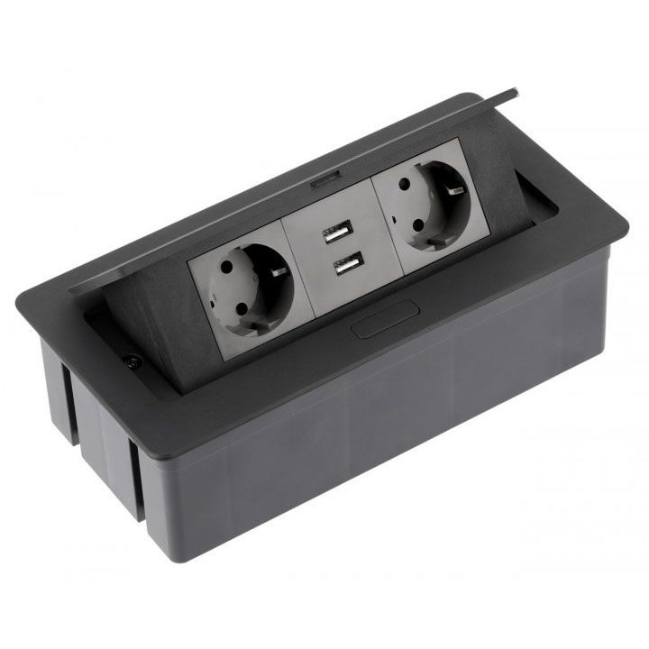 Врезной настольный блок на 2 розетки 2xUSB Soft GTV черный, с проводом 1,5м (AE-PBSUC2GS-20)
Врезной настольный блок на 2 розетки 2xUSB Soft GTV черный, с проводом 1,5м (AE-PBSUC2GS-20)
